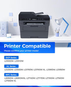 TN730 Black Toner Cartridge 2-Pack Compatible Replacement for Brother TN-730 TN760 TN-760 MFC-L2710DW MFC-L2750DW DCP-L2550DW HL-L2350DW HL-L2395DW HL-L2370DW HL-L2390DW MFC-L2690DW HL-L2325DW Printer