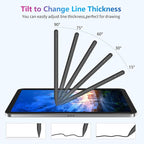 Stylus Pen for iPad 10th 9th 8th 7th 6th Generation, 15Mins Fast Charge for Apple iPad Pencil with Pencil Holder, for iPad Pro 11/12.9 inch, for iPad Air 5th/4th/3th Gen, for iPad mini 6th/5th Gen