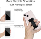 Finger Strap Phone Holder,Cell Phone Finger Grip Strap Holder for Hand, Ultra Thin Anti-Slip Universal Cell Phone Grips Band Holder for Back of Phone - 2Pack(Dot Black)