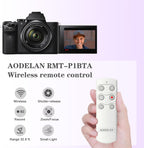 AODELAN Camera Wireless Shutter Release Remote Control for Sony ZV-E10, FX3, ZV-1, A7SM3, A7C, A7RIV, Alpha 9,7R IV,7R III, 7 III, RX0 II, RX100 M7,6600, 6400, 6100, 9 II; Replces Sony RMT-P1BT