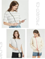 project-cb Phone Lanyard1, Phone Tether Tab2, Crossbody Cell Phone Lanyard, Rope Lanyard, Universal Adjustable Phone Strap (FoggyBlack-S)