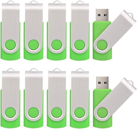 10 Pack 16GB USB Flah Drive USB 2.0 USB Memory Stick-Green
