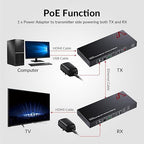 AV Access HDMI USB Extender(HDBaseT) KVM, 100m/330ft 4K 60Hz 1080p 120Hz Over Cat5e/6/6a/7, 4 Ports USB2.0, No Signal Loss and Latency, RS232, POE, Independent EDID Management (4KEX100-KVM)