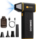 GOOLOO F1 Electric Air Duster with Mini Vacuum, 3 Gear Adjustable 160000 RPM Compressed Air Duster, Mini Blower for Keyboard PC Car, Cordless Rechargeable Air Blower,Yellow