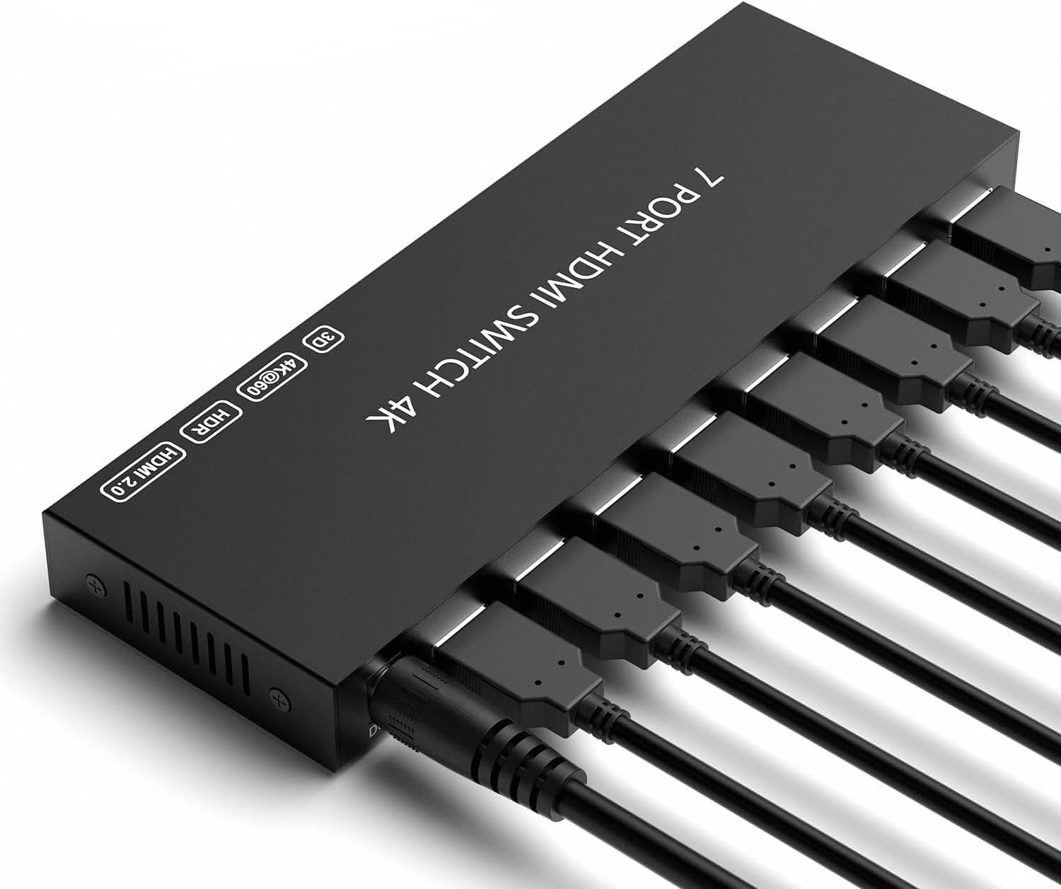 7 Way HDMI Switch 4k@60Hz HDMI Switcher 7 in 1 Out HDCP 2.0 Manual HDMI 2.0 Hub Supports 3D Compatible with Nintendo Switch/Switch OLED/Xbox/ PS5/4/3 Blu-Ray Player Fire Stick Roku Apple TV Chromeca