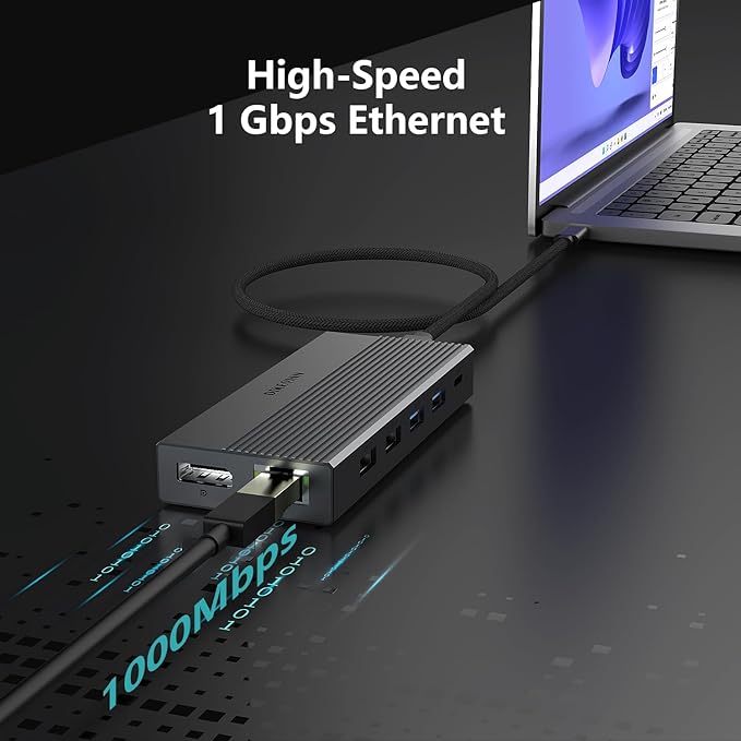 13-in-1 USB C Docking Station: Triple 4K Display, 100W Power Delivery, 5Gbps Data Ports, SD/MicroSD Slot - for Dell XPS, HP Laptops & ThinkPad