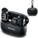 Movo NanoMic Dual USB-C Wireless Microphone for iPhone 15/16 and Up, Android, iPad Pro & Laptops – Wireless Lavalier Mic for USB-C Smartphones & Devices, Great for Vlogging & TikTok