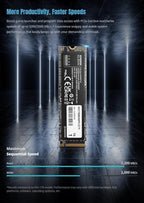 KLEVV CRAS C715 1TB M.2 2280 NVMe PCIe Gen3x4 Laptop & Desktop, up to 3200MB/s (K01TBM2SP0-C7T)