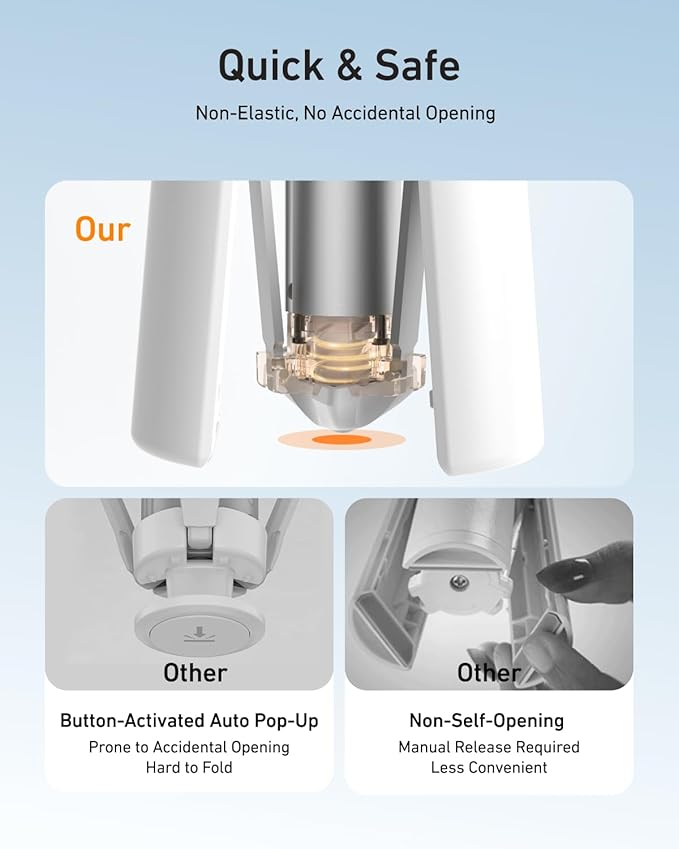 TELESIN 70" Phone Tripod Stand, Gravity-Activated Auto-Open Selfie Stick, Extendable Cell Phone Stand with Magnetic Bluetooth Remote, 360° Adjustable Travel Phone Tripod for iPhone/Android