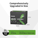 12V 100Ah LiFePO4 Battery, BCI Group 24, Built-in 100A BMS, 1280Wh Rechargeable Deep Cycle Lithium Battery, 15000+ Cycles, Low Temp Protection, for RV, Marine, Solar, Trolling Motor, Home, Off-Grid