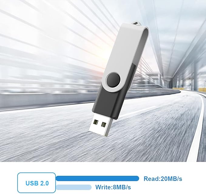 KOOTION 5 X 1GB USB Flash Drives Thumb Drives Pack Memory Stick USB 2.0(5 Colors: Black Blue Green Purple Red)