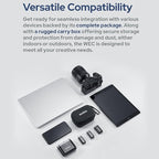 GODOX Wireless Lavalier Microphone for iPhone/Android Phone with Noise Cancellation(2 TX + 1 RX + Charging Case),Mini Mic for DSLR Cameras/PC/Live Streaming,200m/656ft,with Battery Level Display