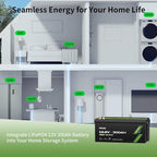 OKMO 12V 300Ah LiFePO4 Lithium Battery 150A BMS 3840Wh Rechargeable Battery for Solar Systerm,RV,Camping,Battery Backup,Marine and Home Energy Storage