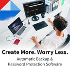 Toshiba Canvio Advance 2TB Portable External Hard Drive USB 3.0, Red - HDTCA20XR3AA