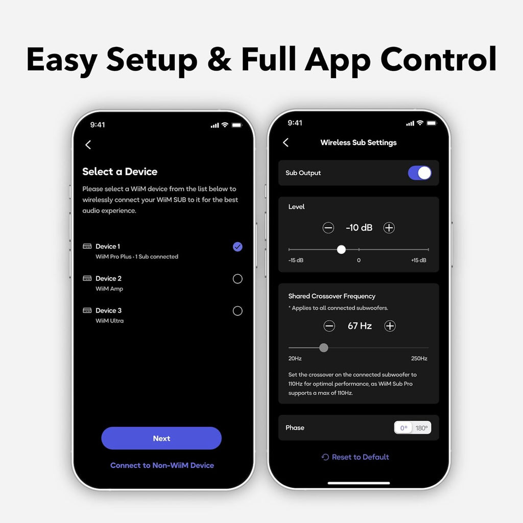 WiiM Sub Pro – 8" 250 W Wireless Smart Subwoofer | AI RoomFit™ Calibration | Wi-Fi 6 & Bluetooth 5.3 | 25 Hz Deep Bass | Works with WiiM Streamers, Amps & Any RCA Sub-Out System | Black