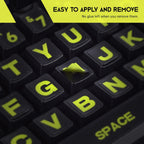 English Keyboard Stickers Full Size Universal PC Computer Laptop Desktop Replacement - QWERTY Alphabet for Full Size Keyboards - 1PCS