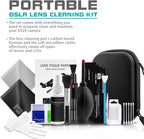 Professional Camera Cleaning Kit (with Waterproof Case),Including Cleaning Solution/5 APS-C Cleaning Swabs/Lens Pen/Air Blower/Cleaning Cloth for DSLR Cameras(Canon,Nikon,Sony)