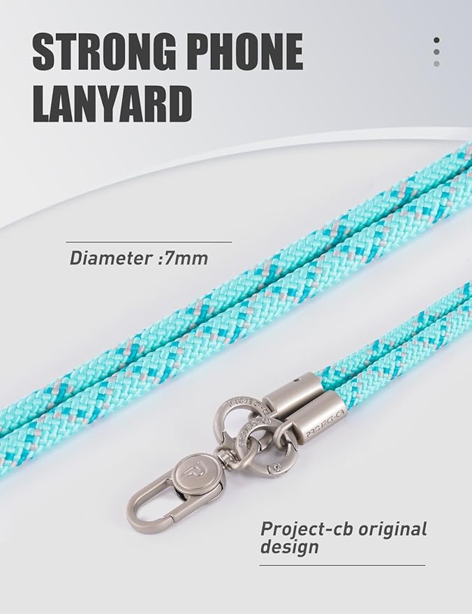 project-cb Phone Lanyard×1,Phone Tether Tab×2, Crossbody Cell Phone Lanyard,Rope Lanyard,Universal Adjustable Phone Strap(Verdant-S)