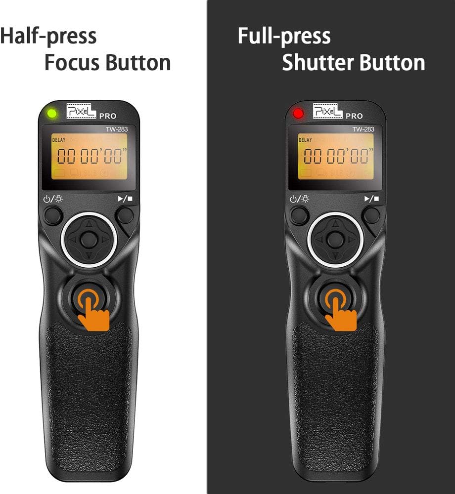 Pixel Wireless Shutter Release Cable Timer Remote Control TW-283 UC1 Compatible for Olympus Cameras