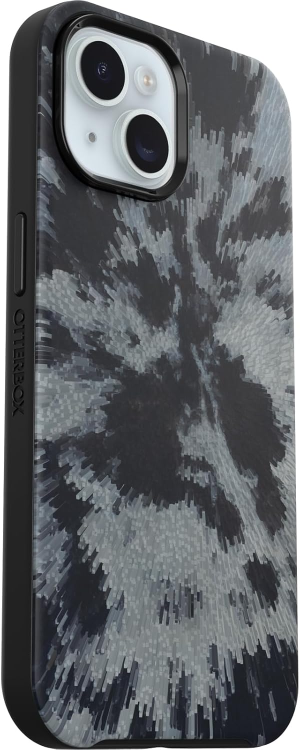 OtterBox iPhone 16e, 15, 14, & 13 Symmetry Series Case - Burnout Sky (Black), Snaps to MagSafe, Ultra-Sleek, Raised Edges Protect Camera & Screen