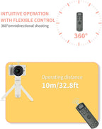 Hanpusen Rechargeable Camera Remote Control for Canon - Wireless Shutter Release with OLED Screen Compatible with R8, R6 II, R100, R50, R10, M50, SL3, R3, R5, R6, RP, R;Replaces Canon BR-E1(Black)