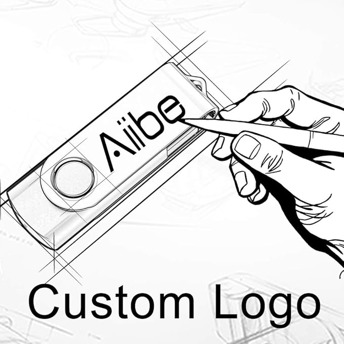 Aiibe 4GB Flash Drive 20 Pack USB Flash Drives Bulk USB 2.0 Thumb Drives Zip Drive Fold Stoage Memory Stick Jump Drives 4GB with LED Status Light (4G, 20 Pack, Black)