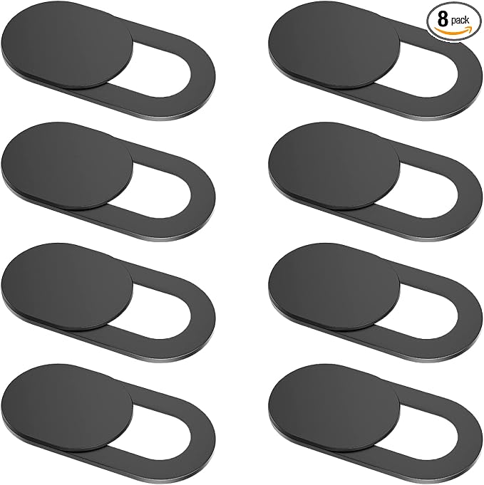 Laptop Camera Cover Slide, [8 Pack] Ultra-Thin Webcam Cover Compatible with MacBook,Laptop,PC,Computer,iMac,iPad, iPhone 6/7/8 Plus. 0.022in Thick Web Blocker Protect Your Privacy and Security