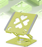 Tablet Stand for iPad,360° Rotating Desktop Holder - Aluminum Adjustable & Foldable Desk Holder for iPad Pro 12.9/11,Air 10.9,Samsung Tab S9,Portable Home/Office,Gift for Adults,Teens (Green)