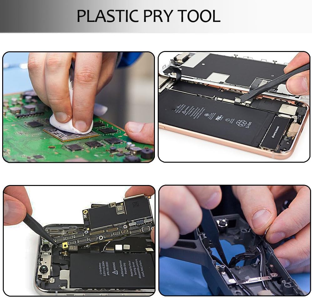 Ewparts Spudger Tool Kit Plastic Pry Tool for Electronics Repair with Metal Spudger Plastic Spudger Tweezers Opening Tool iPhone Repair Tool Kit for Phone,iPad,Computer,MacBook,Laptop Repair Kit