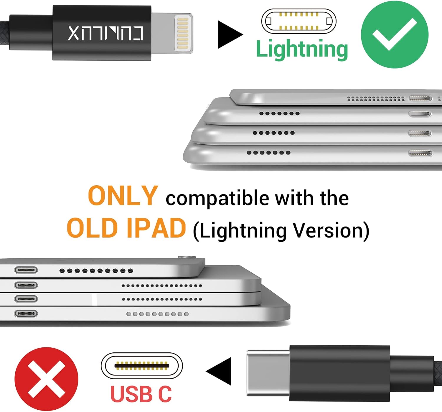 Cubilux Lightning Dual Headphone Splitter [Aluminum Case, Apple MFi Certified] Double 3.5mm Audio Jacks Splitter for 2 Earphones Compatible with iPhone 14 Pro Max 14 Plus/13/12/11/SE 2/Xr/Xs Max, iPad