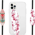 Phone Grip Strap - Reversible Finger Holder for Phone Back, Customizable Anti-Slip Design, Wireless Charging Compatible Detachable Holder for iPhone - Boho Bouquet