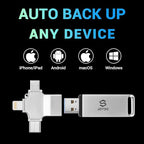 Photo-Stick-Flash-Drive 256GB Auto Photo-Backup-Storage for All Device Secure Photo & Video Backup Memory-Stick-iPhone-Thumb-Drive Picture-Transfer-Device for iPhone-External-Storage Easy-Photo-Saver