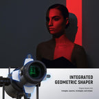 NEEWER LS-300 Spotlight Optical Snoot for 300W Bowens Mount LED Video Lights with 16x GOBO 19° Projection Lens 98% Light Transmittance Geometric Shaper for Creative Photography & Enhanced Illuminance