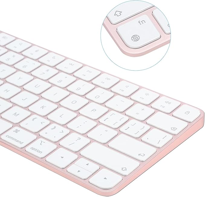 Keyboard Cover for New M4 iMac Magic Keyboard (Model A3203/A2450, w/o Touch ID, w/o Numeric Key) - Ultra Thin, Protective and Clear Keyboard Cover Protector Skin