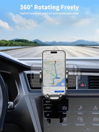 Nycetek 2025 Upgraded Car Vent Phone Mount [Military-Grade Clip] 360° Rotation, Universal Cellphone Holder Fits for iPhone 16 15 14 13 Pro Max Samsung Galaxy S24 S23 & All