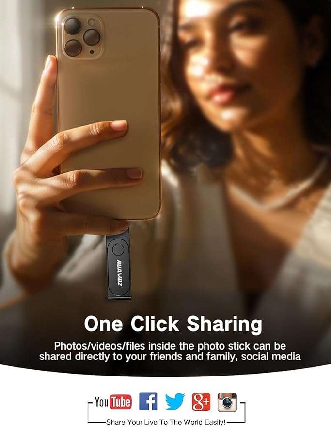 512GB Flash Drive Intended for iPhone, Memory Stick Storage Files Photos Videos Backup, Compatible with iPhone iPad Android PC, Plug and Play, No Application Required (Metal Gray)