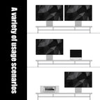 Dual‑Tier Monitor Stand for Modern Desk Setup – Minimalist Wooden and Metal Riser Shelf with Transparent Acrylic Feet for Dual Monitors, Laptops, Home Office Aesthetic，White