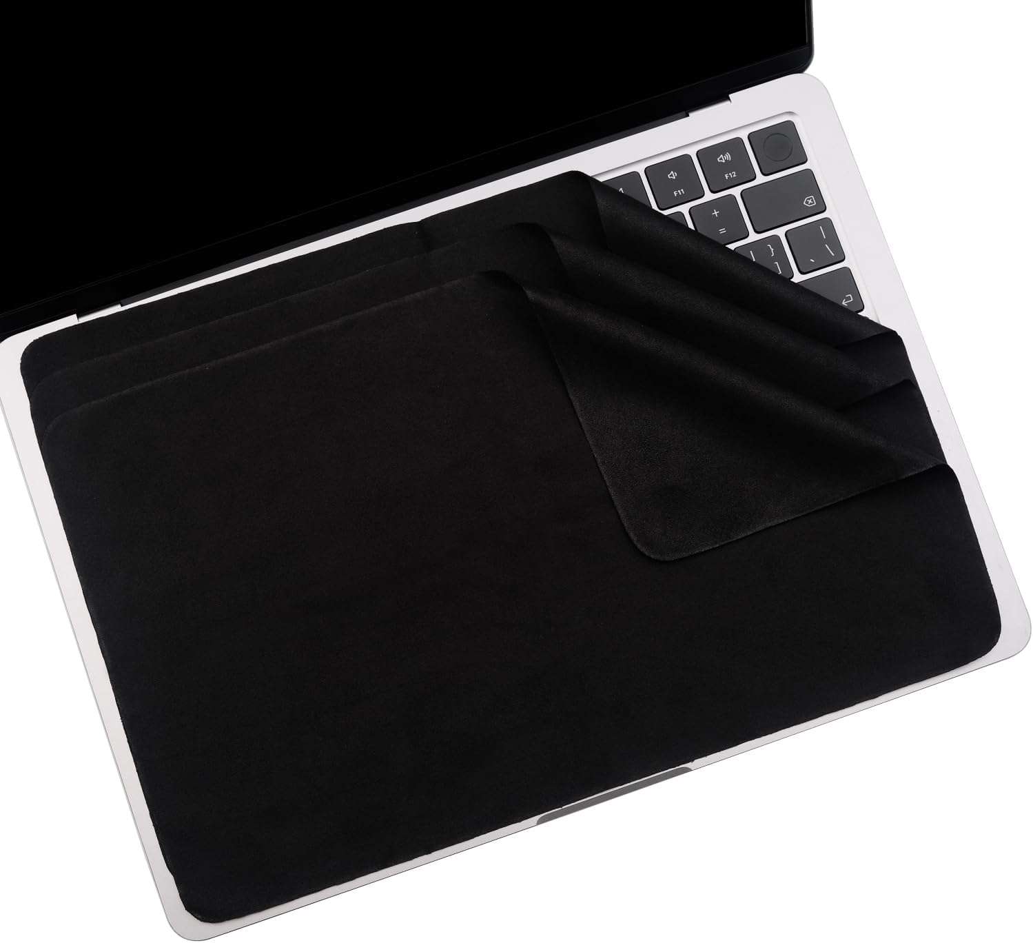 3 Pack Microfiber Liner Cleaning Cloth 15" 16" MacBook Air/MacBook Pro Screen Keyboard Imprint Protection, Keyboard Protector Compatible with MacBook Air 15.3" /MacBook Pro 15"/MacBook Pro 16"-Black