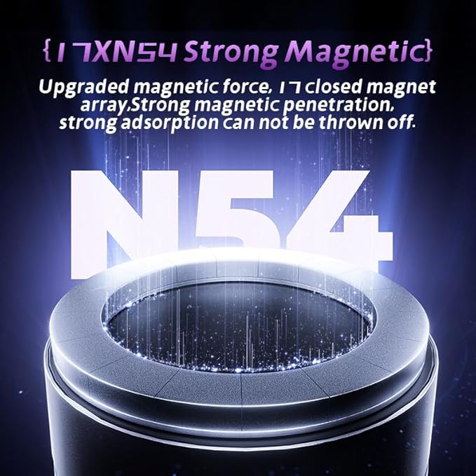 Magnetic Phone Holder for Car, [360° Rotatable] Phone Mount with Strong Suction Cup & Retractable Stand, Foldable Phone Holder for iPhone 16/15/14/13 and All Smartphone (Black)