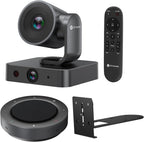 4K Conference Room Camera System, AI Auto-Tracking PTZ Camera 3x Optical/5x Digital Zoom with Bluetooth Speakerphone Set, 120° Wide-Angle, 16-Foot Mic Pickup, for Zoom YouTube Teams OBS and More