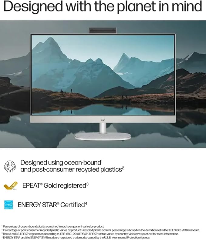 HP All-in-One Desktop - 27'' FHD Touchscreen Computer, Windows 11 Pro, Intel 12-core Ultra 7 155U(Beats i7-1355U), Wi-Fi 6, Bluetooth, Adjustable Height, Anti-Glare (64GB RAM | 2TB SSD)