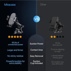 Miracase Phone Holders for Your Car, [Thick Case & Heavy Phone Friendly] Universal Cell Phone Car Mount, 3-in-1 Phone Mount for Car Dashboard Windshield Air Vent Fit for All Smartphones, Dark Black