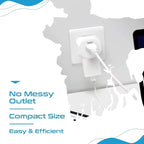 Ceptics India, Pakistan Travel Adapter - 4 Input - Ultra Compact - Light Weight - USA to Any Type D Countries Such as Bangladesh, Maldives and More - 2 Pack (PT-10)