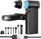 K&F CONCEPT 2025NEW Magnetic Compressed Air Duster, Electric Air Duster|300000RPM|3 Gear Adjustable|Super Wind Power|Rechargeable Brushless Motor|for Computer, Keyboard, Car, Home,Outdoor Cleaning