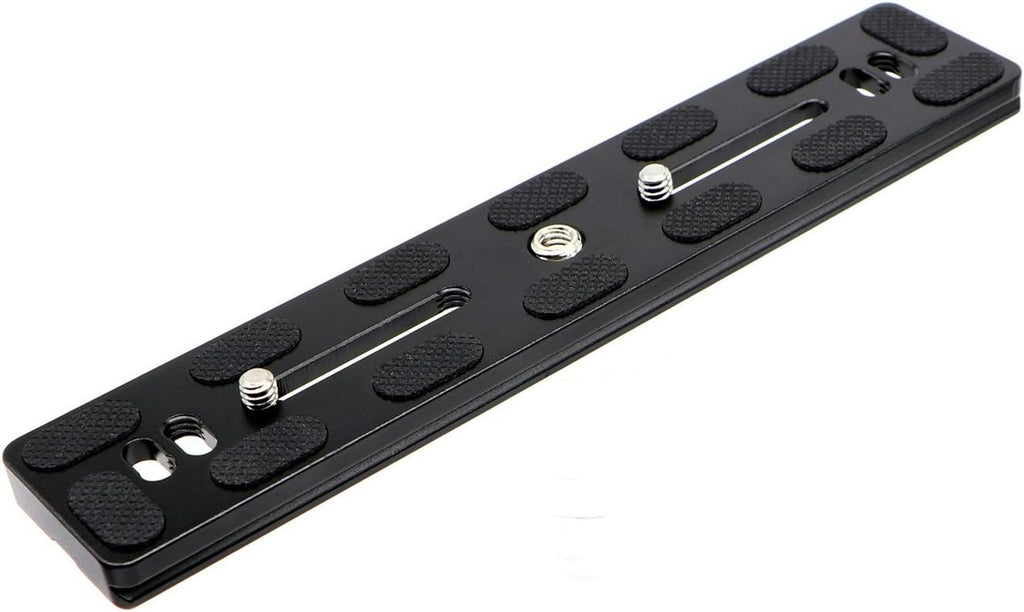 PU-200 200mm Universal Lengthened Quick Release Plate Slide Rail with D-Ring Screw for Tripod Ball Head DSLR Camera, Arca-Swiss Compatible