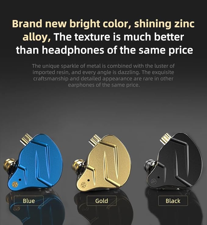KZ ZSN PRO X IEM Earphones Dual Driver in Ear Monitor 1BA 1DD Wired Earphones HiFi Gaming Earbuds for Phone Computer Tablet