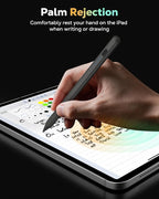 MoKo Pencil for iPad (A16) 11th 10th Gen, Stylus Pen for 2018-2025 Apple iPad 11/10/9/8/7/6/A16, Mini 7/6/5, Air M3/M2 11"/13"/5/4/3, Pro M4 13"/12.9"/11" Tilt Sensitivity, USB-C Fast Charging, Gray