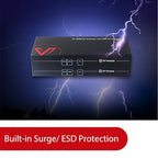 AV Access HDMI USB Extender(HDBaseT) KVM, 100m/330ft 4K 60Hz 1080p 120Hz Over Cat5e/6/6a/7, 4 Ports USB2.0, No Signal Loss and Latency, RS232, POE, Independent EDID Management (4KEX100-KVM)