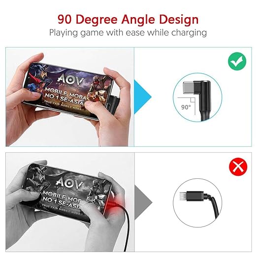 100W 2 Pack 3+6FT Type C to Type C Fast Charging Cable USBC to USBC Cord 90 Degree USB C Cable Right Angle for iPhone 16 15 Samsung Galaxy S24 S23 iPad MacBook Pixel USB C Charger