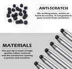 20Pcs Replacement Tips Silicone Rubber Touch Screen Pens Tips for Touch Pen (6 * 6mm)